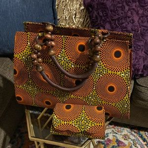 African Print Tote